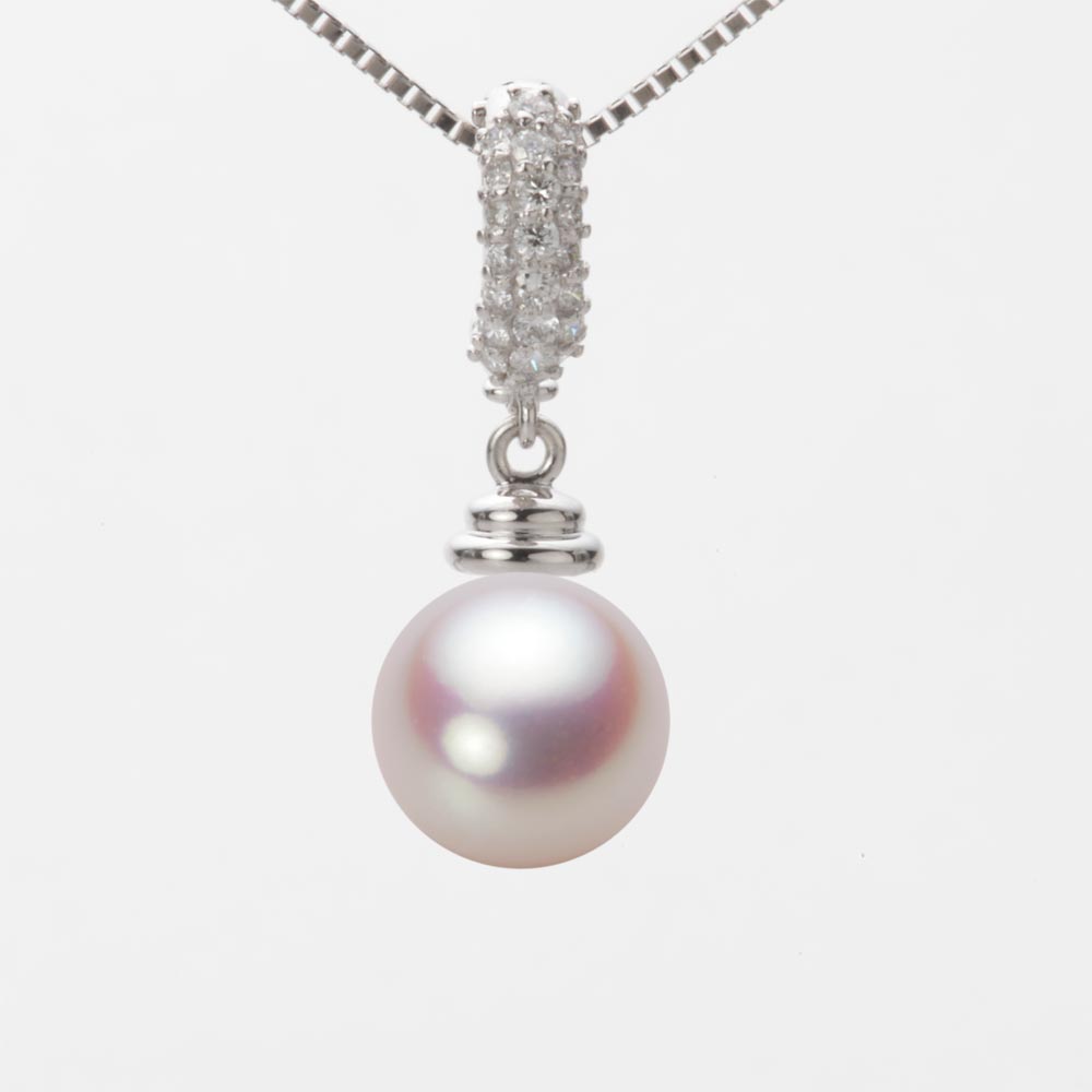 9.0mmアコヤ真珠ペンダント（ホワイトピンク・ロゼ）