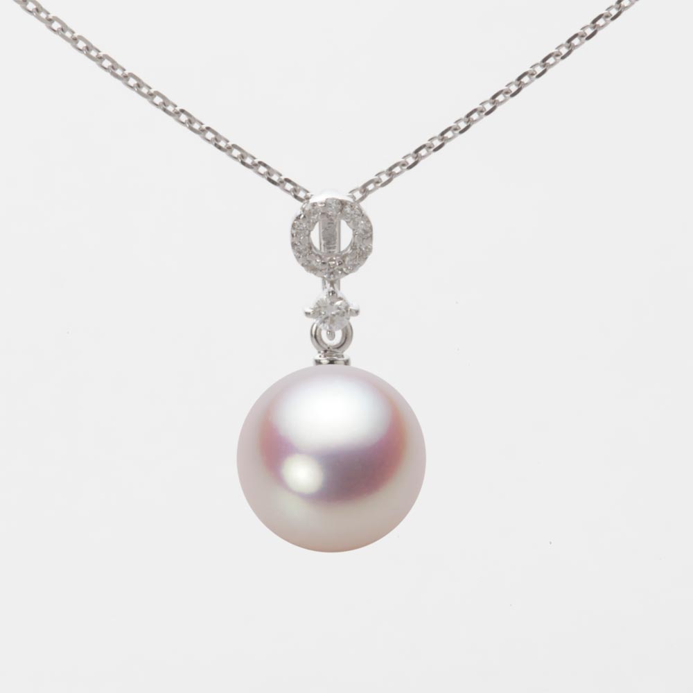 9.0mmアコヤ真珠ペンダント（ホワイトピンク・ロゼ）