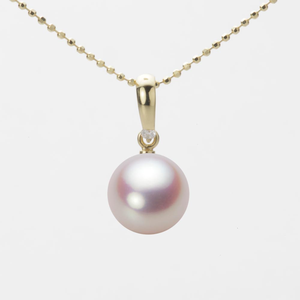 9.0mmアコヤ真珠ペンダント（ホワイトピンク・ロゼ）