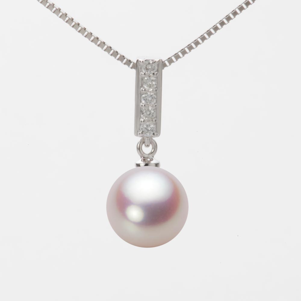 9.0mmアコヤ真珠ペンダント（ホワイトピンク・ロゼ）