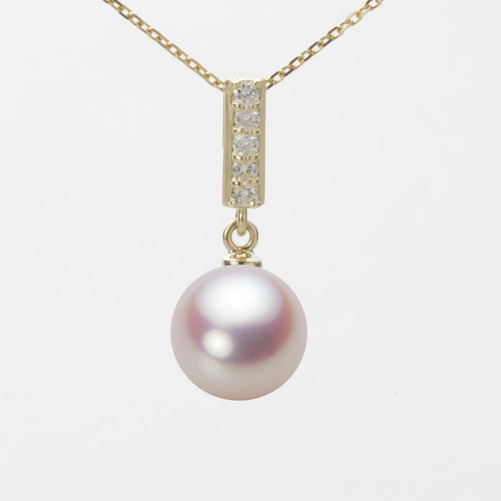9.0mmアコヤ真珠ペンダント（ホワイトピンク・ロゼ）