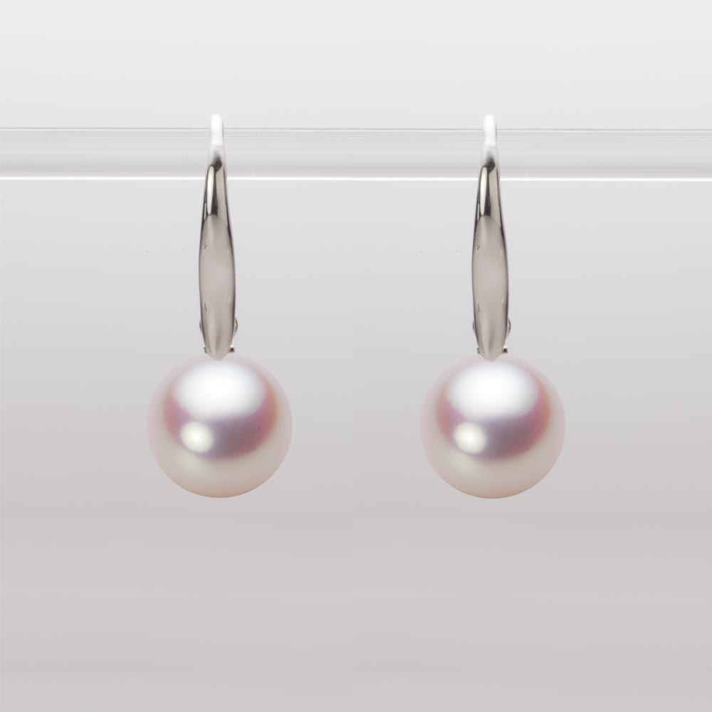9.0mmアコヤ真珠ピアス（ホワイトピンク・ロゼ）