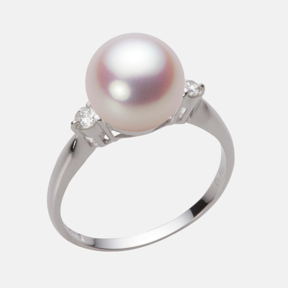 9.0mmアコヤ真珠リング（ホワイトピンク・ロゼ）