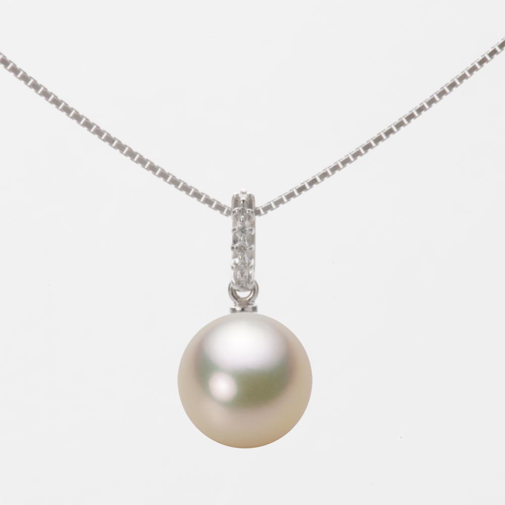 9.0mmアコヤ真珠ペンダント（シャンパンゴールド）