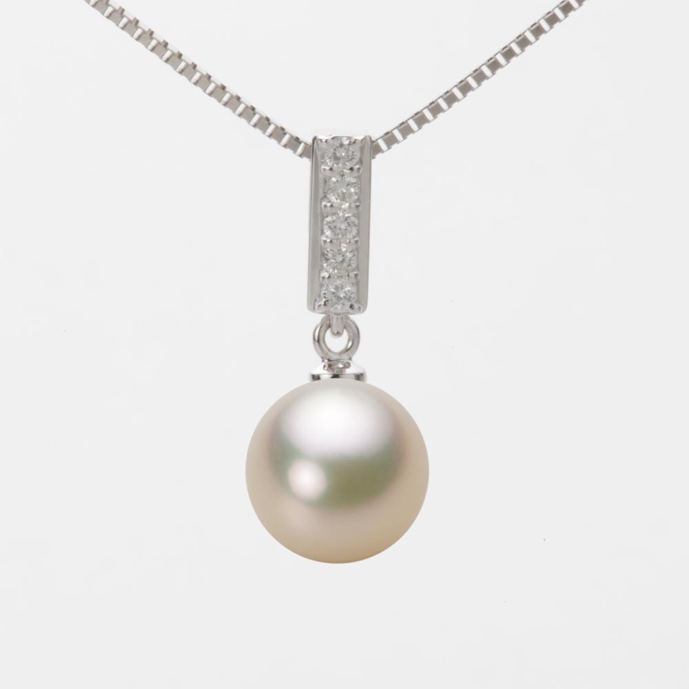 9.0mmアコヤ真珠ペンダント（シャンパンゴールド）