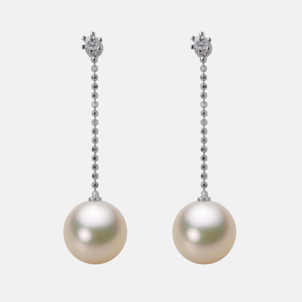 9.0mmアコヤ真珠ピアス（シャンパンゴールド）