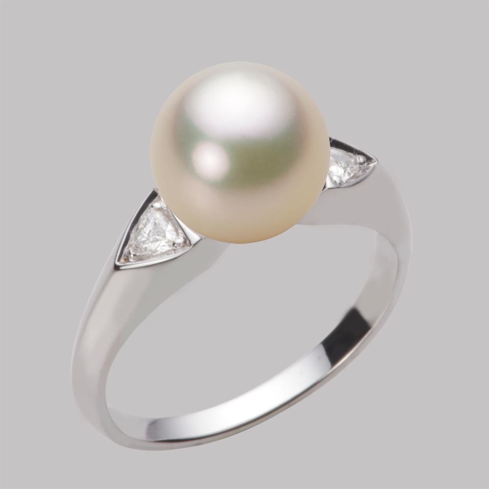 9.0mmアコヤ真珠リング（シャンパンゴールド）