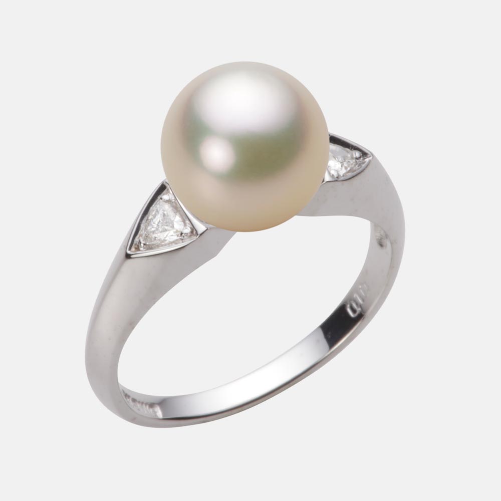 9.0mmアコヤ真珠リング（シャンパンゴールド）