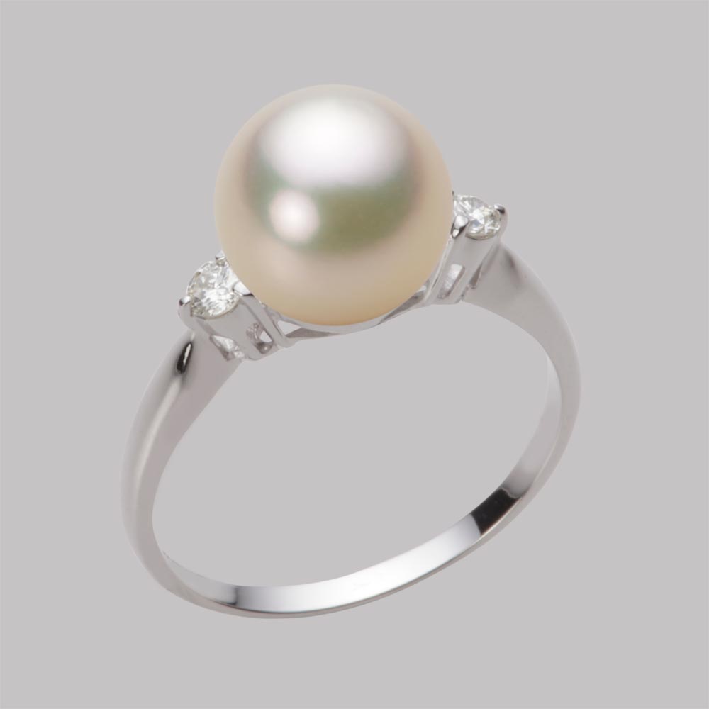 9.0mmアコヤ真珠リング（シャンパンゴールド）