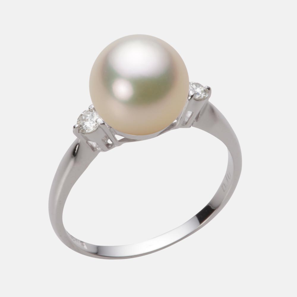 9.0mmアコヤ真珠リング（シャンパンゴールド）