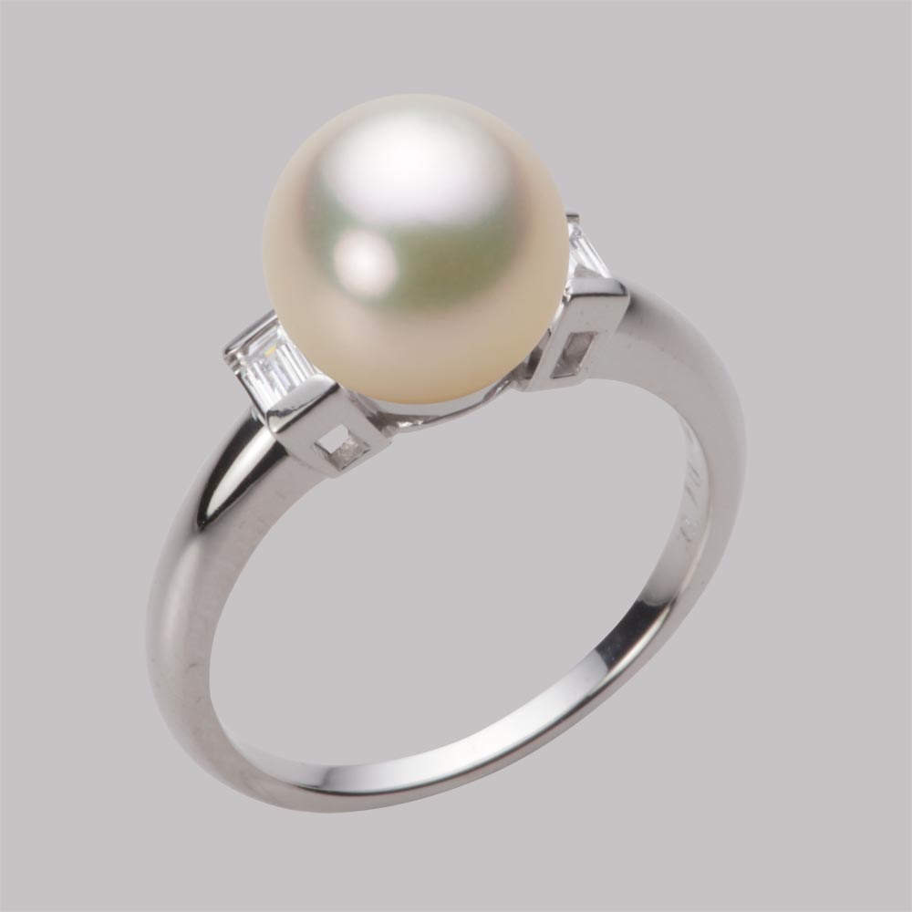 9.0mmアコヤ真珠リング（シャンパンゴールド）