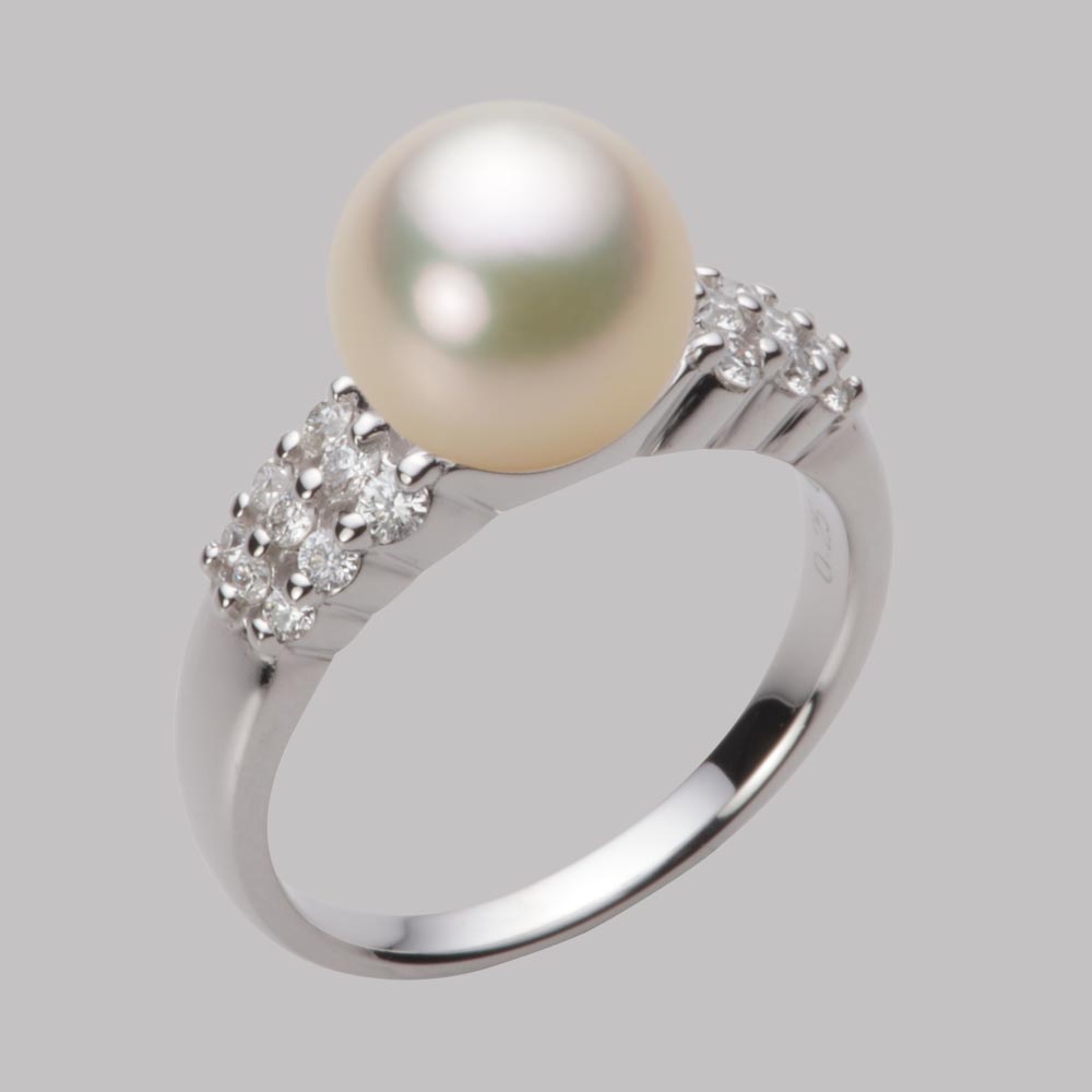 9.0mmアコヤ真珠リング（シャンパンゴールド）