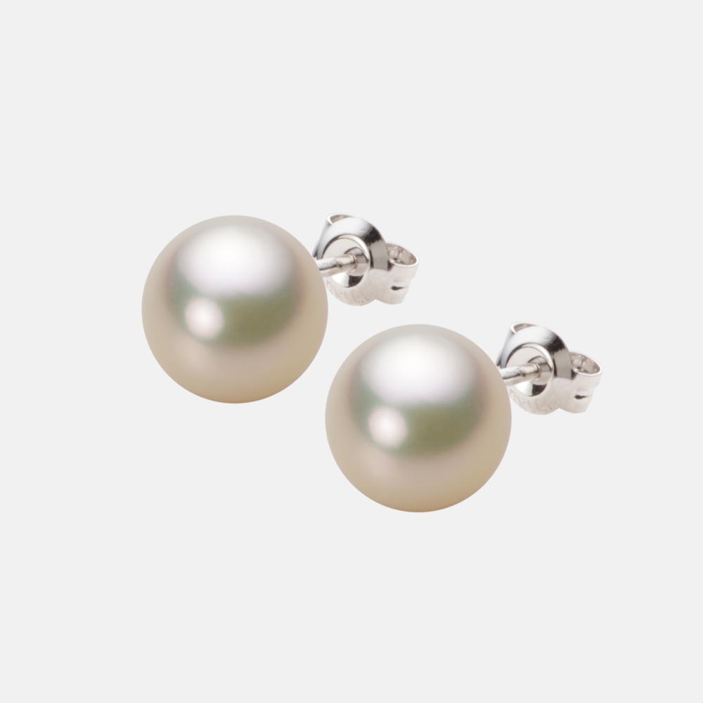 9.0mmアコヤ真珠ピアス（シャンパンゴールド）