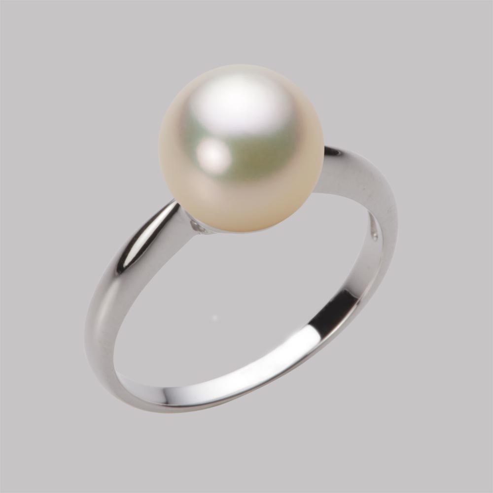 9.0mmアコヤ真珠リング（シャンパンゴールド）