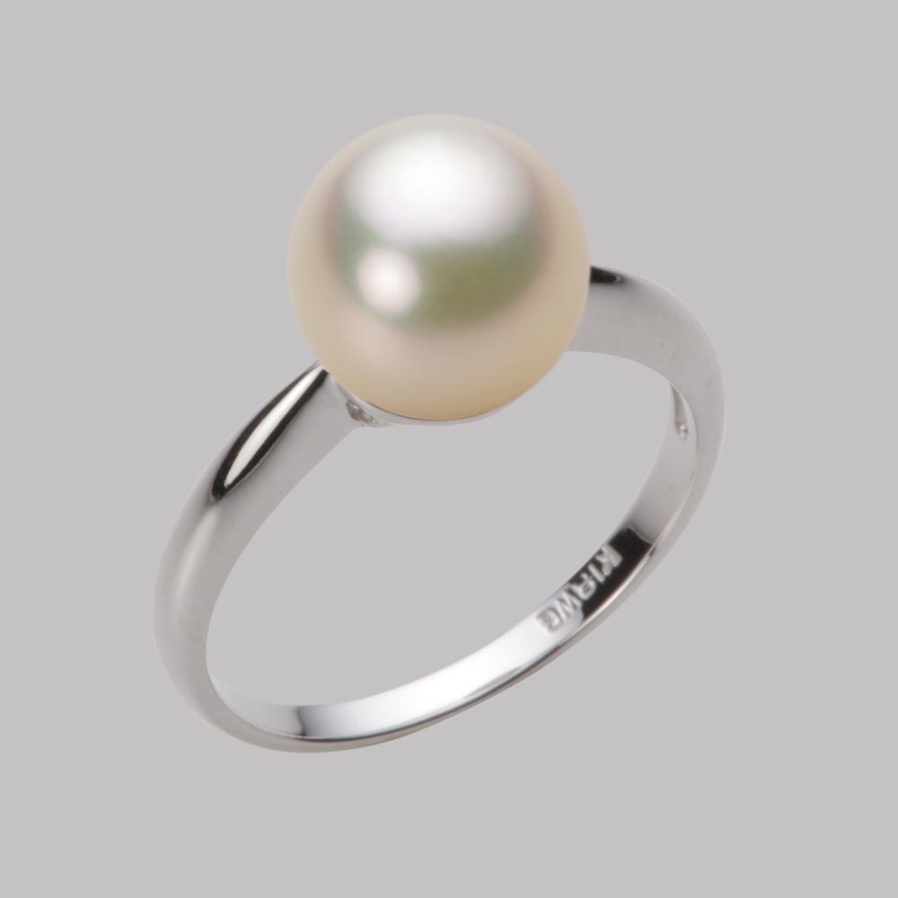 9.0mmアコヤ真珠リング（シャンパンゴールド）