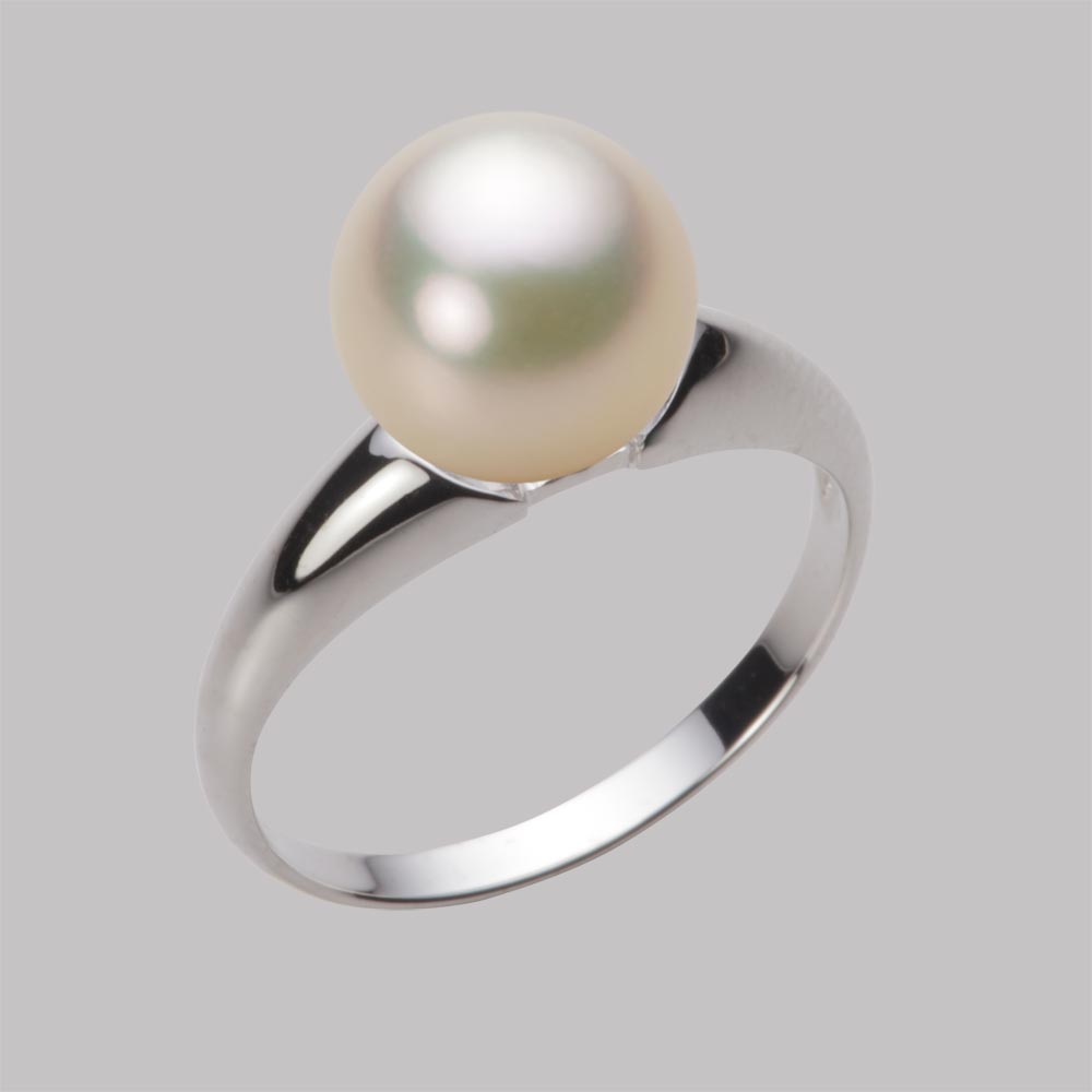 9.0mmアコヤ真珠リング（シャンパンゴールド）