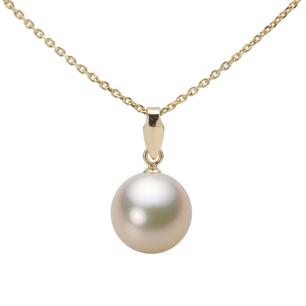 9.0mmアコヤ真珠ペンダント （シャンパンゴールド）
