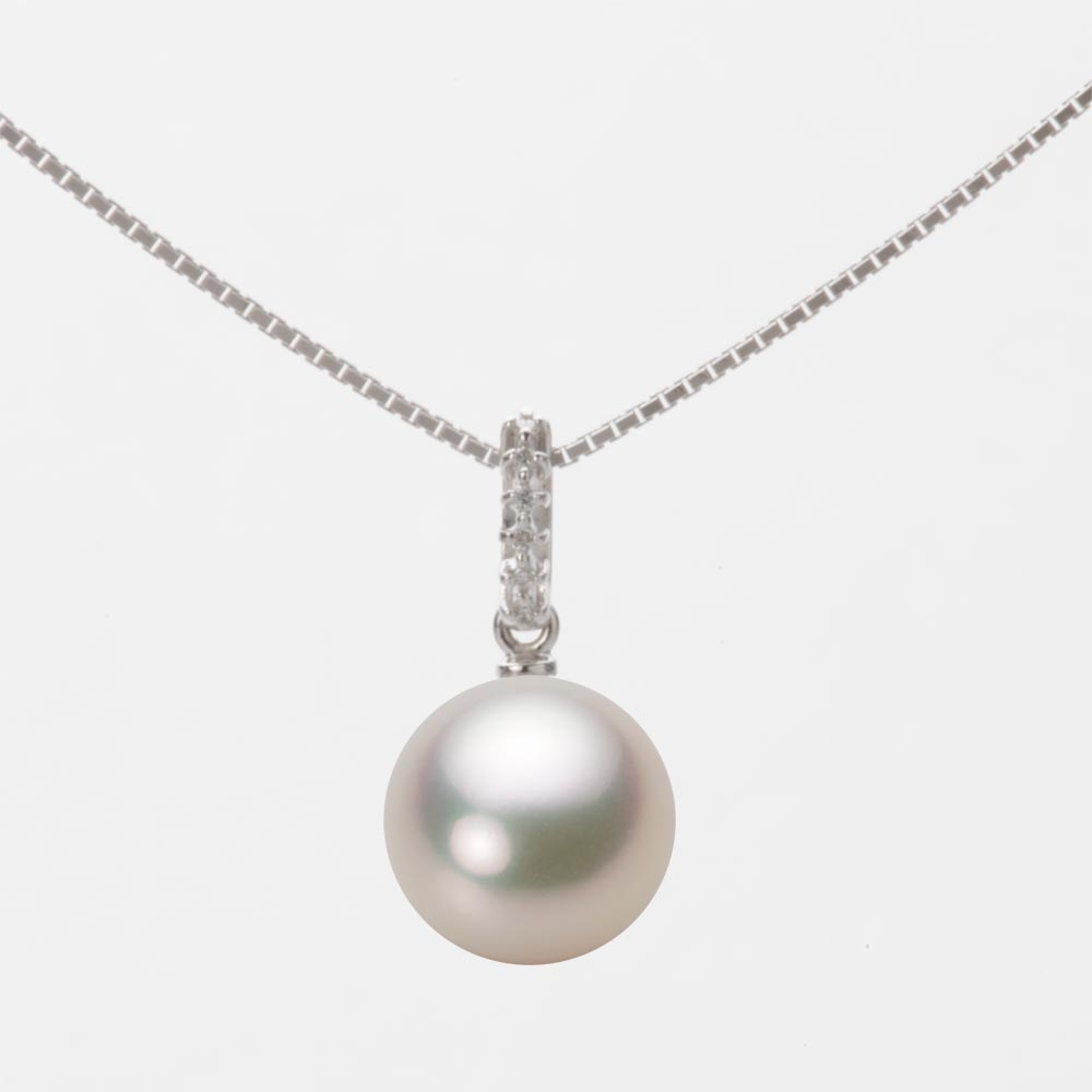 9.0mmアコヤ真珠ペンダント（シャンパンホワイト）