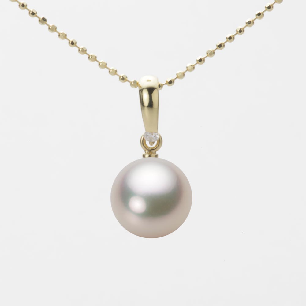 9.0mmアコヤ真珠ペンダント（シャンパンホワイト）