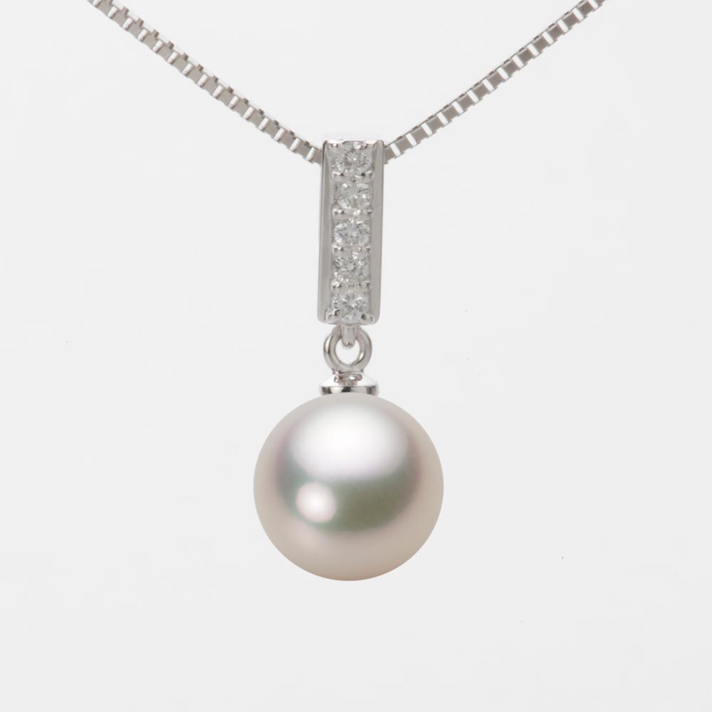 9.0mmアコヤ真珠ペンダント（シャンパンホワイト）