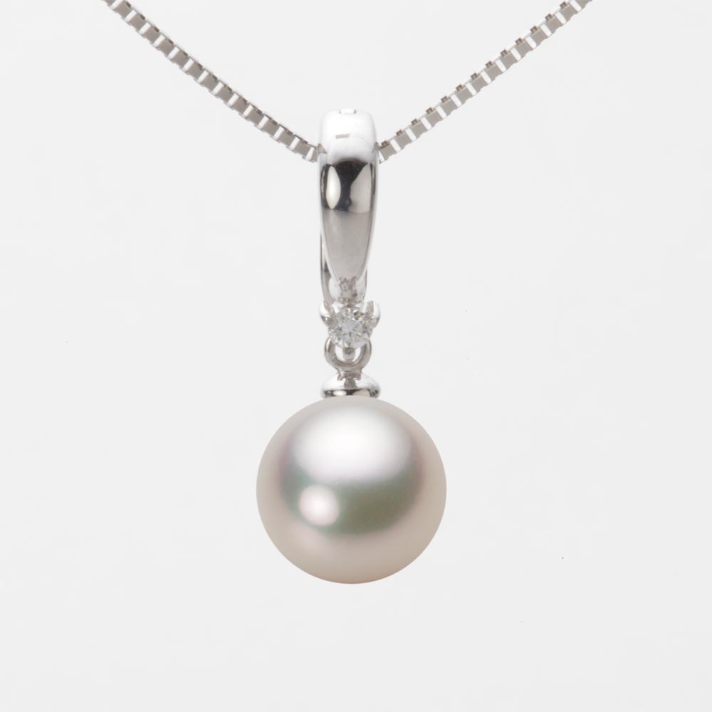 9.0mmアコヤ真珠ペンダント（シャンパンホワイト）