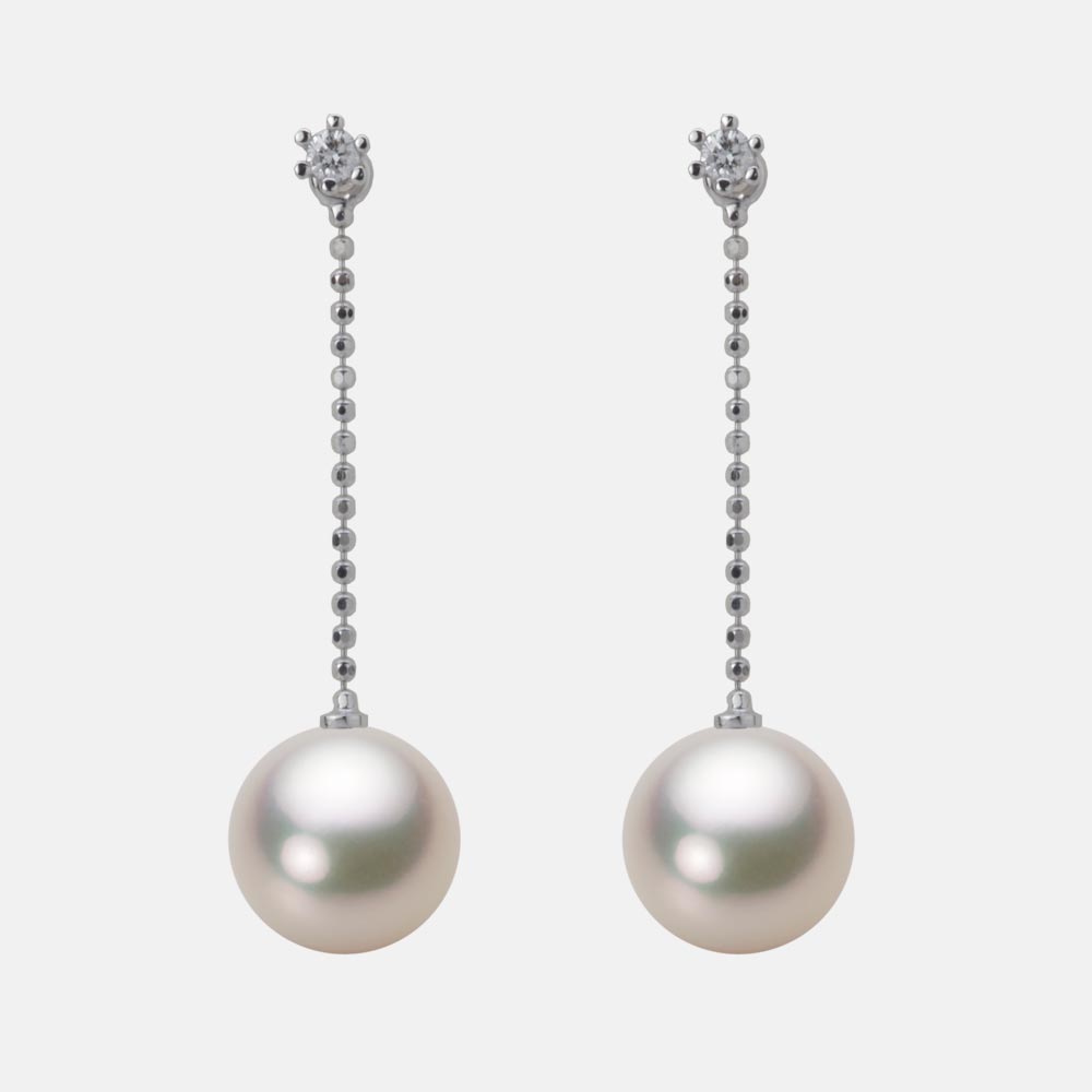 9.0mmアコヤ真珠ピアス（シャンパンホワイト）