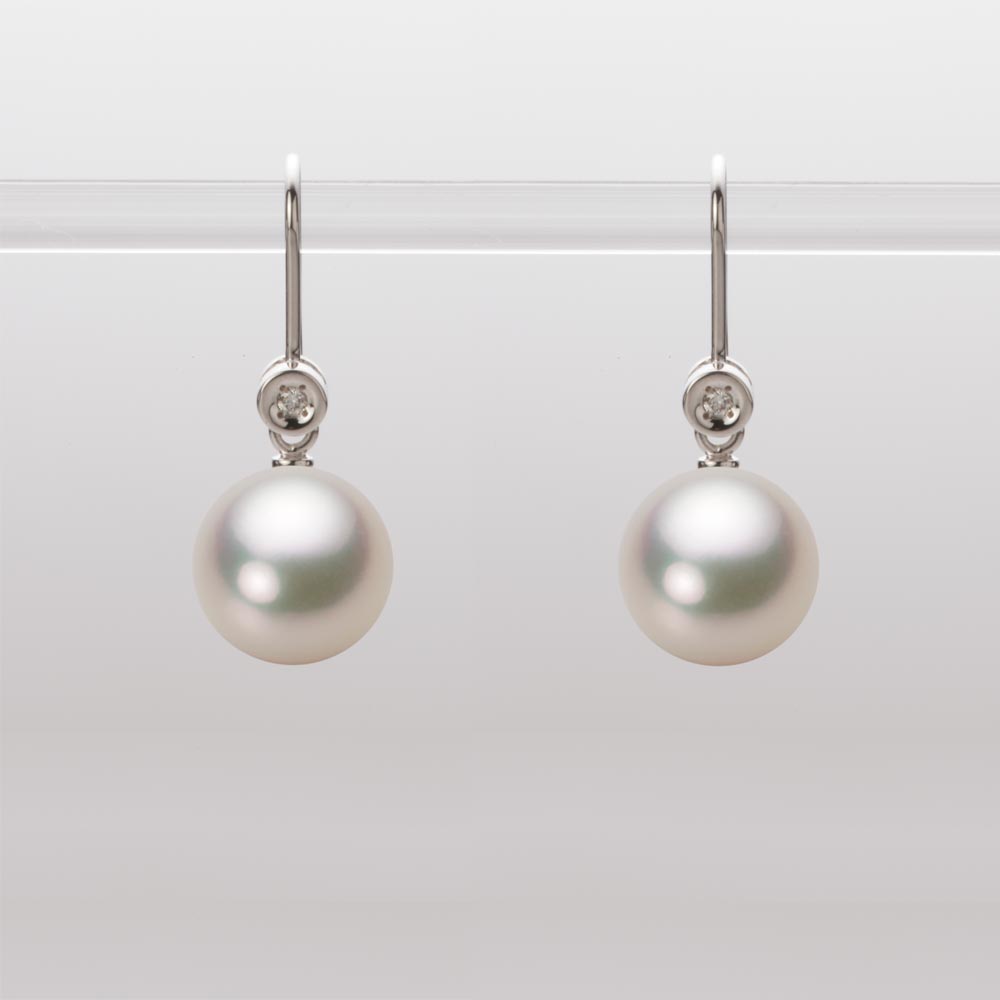 9.0mmアコヤ真珠ピアス（シャンパンホワイト）