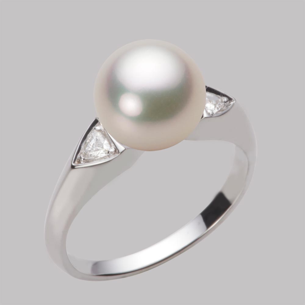 9.0mmアコヤ真珠リング（シャンパンホワイト）