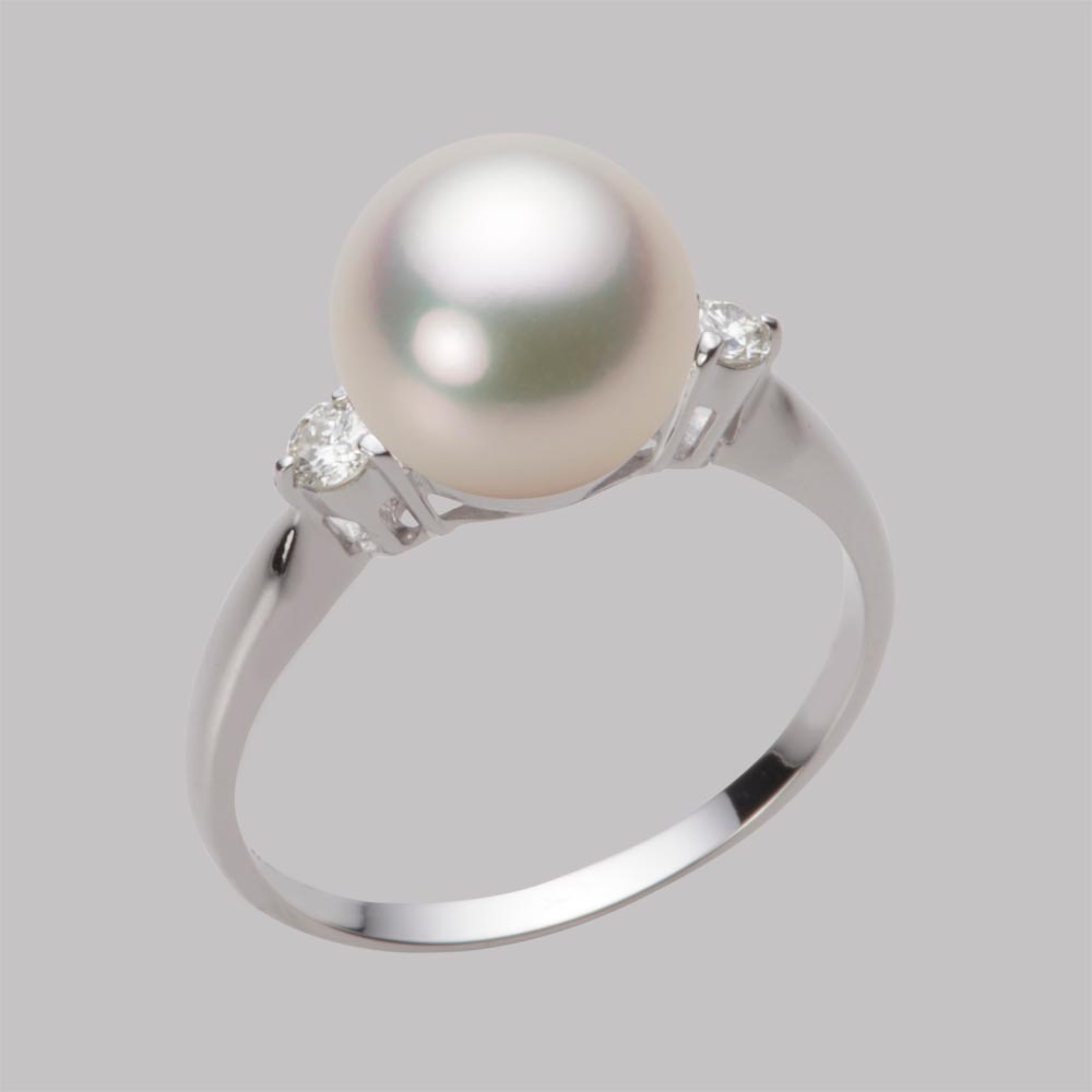 9.0mmアコヤ真珠リング（シャンパンホワイト）