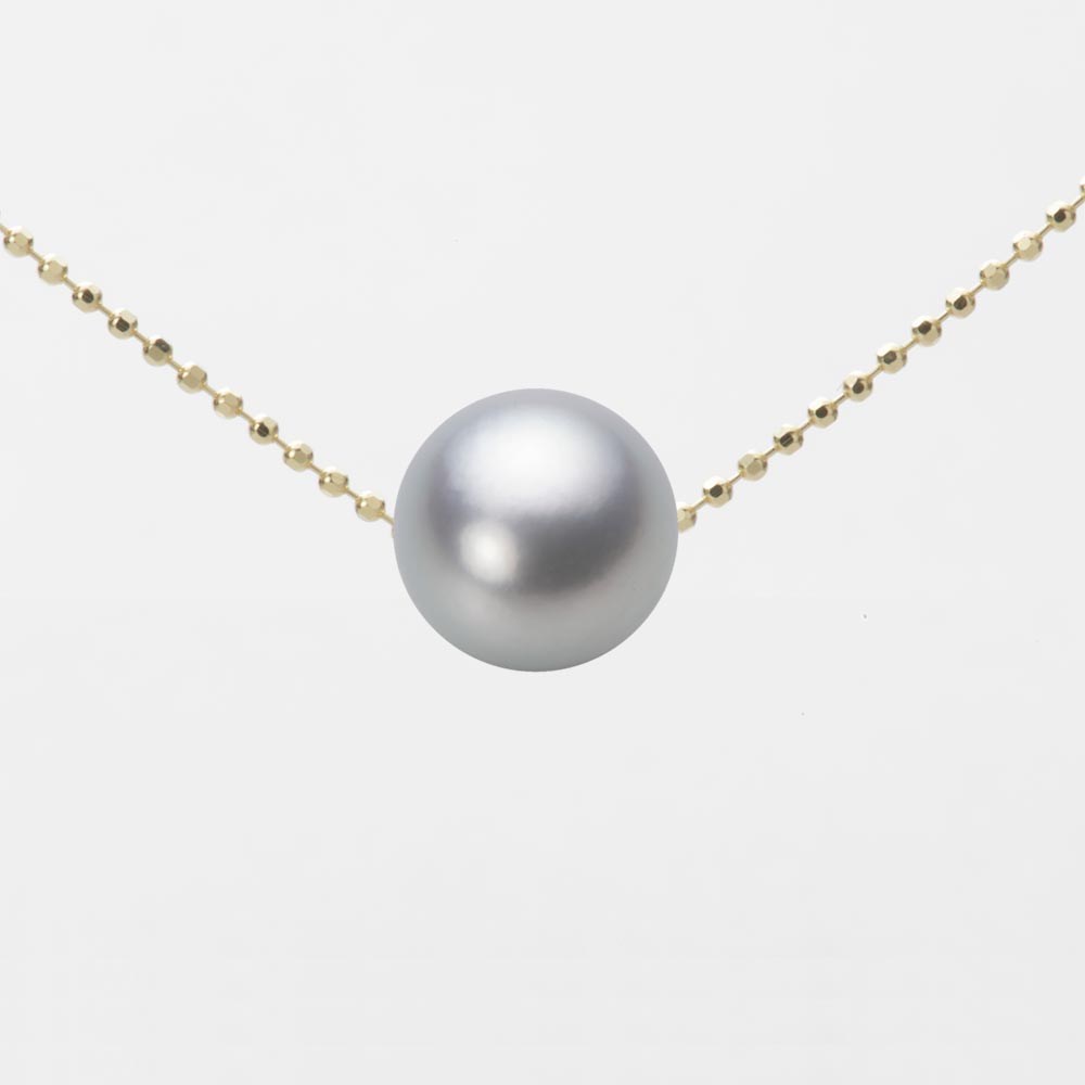 9.0mmアコヤ真珠ペンダント （シルバーグレー）