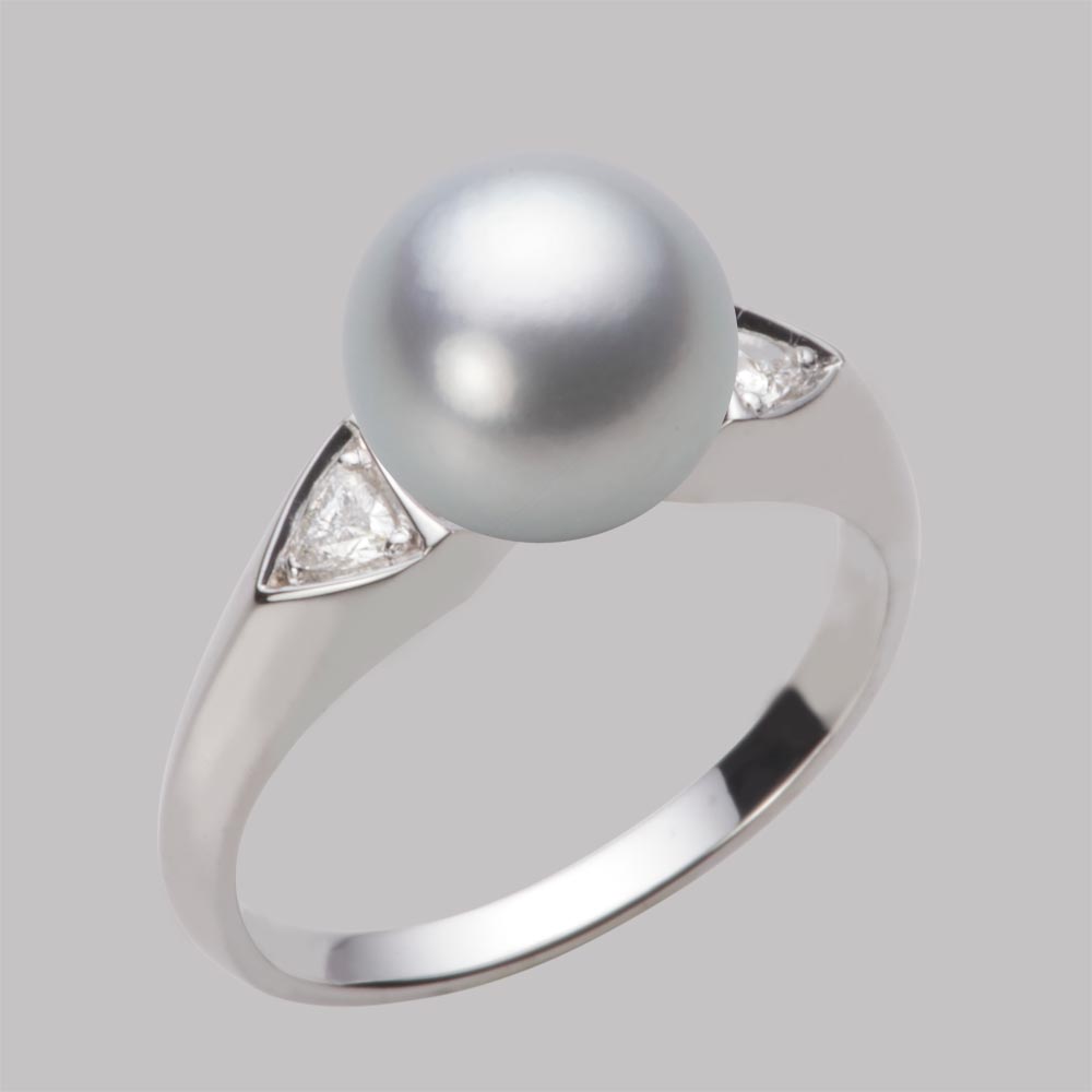 9.0mmアコヤ真珠リング（シルバーグレー）