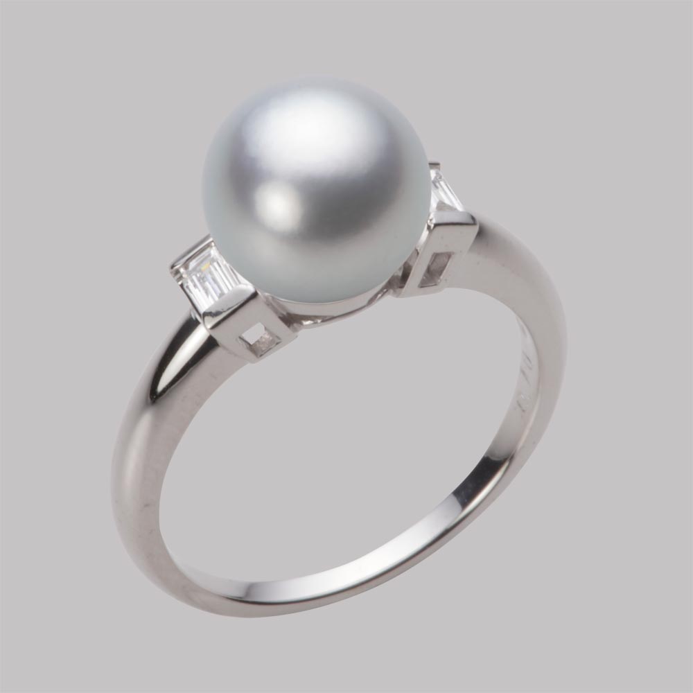 9.0mmアコヤ真珠リング（シルバーグレー）