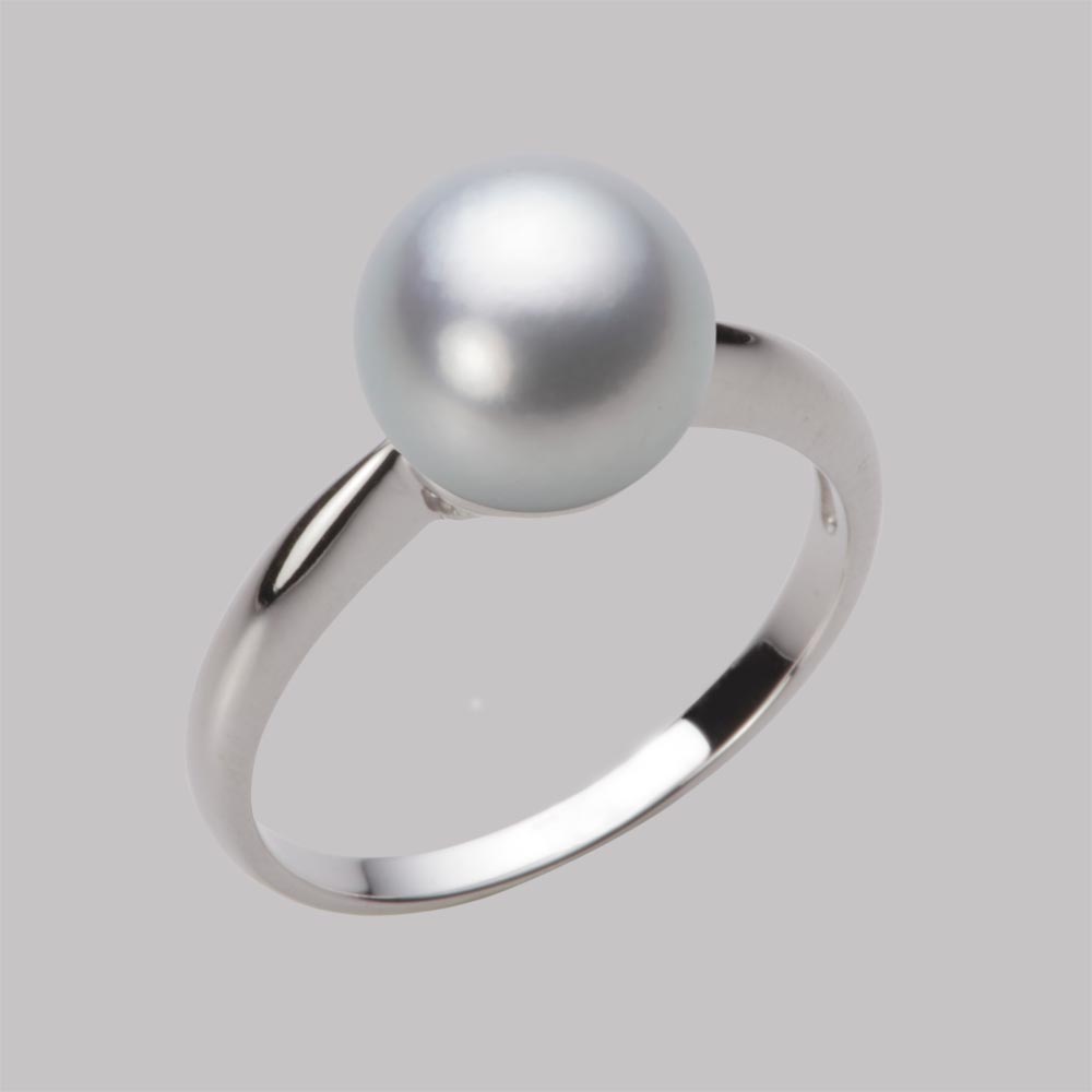 9.0mmアコヤ真珠リング（シルバーグレー）