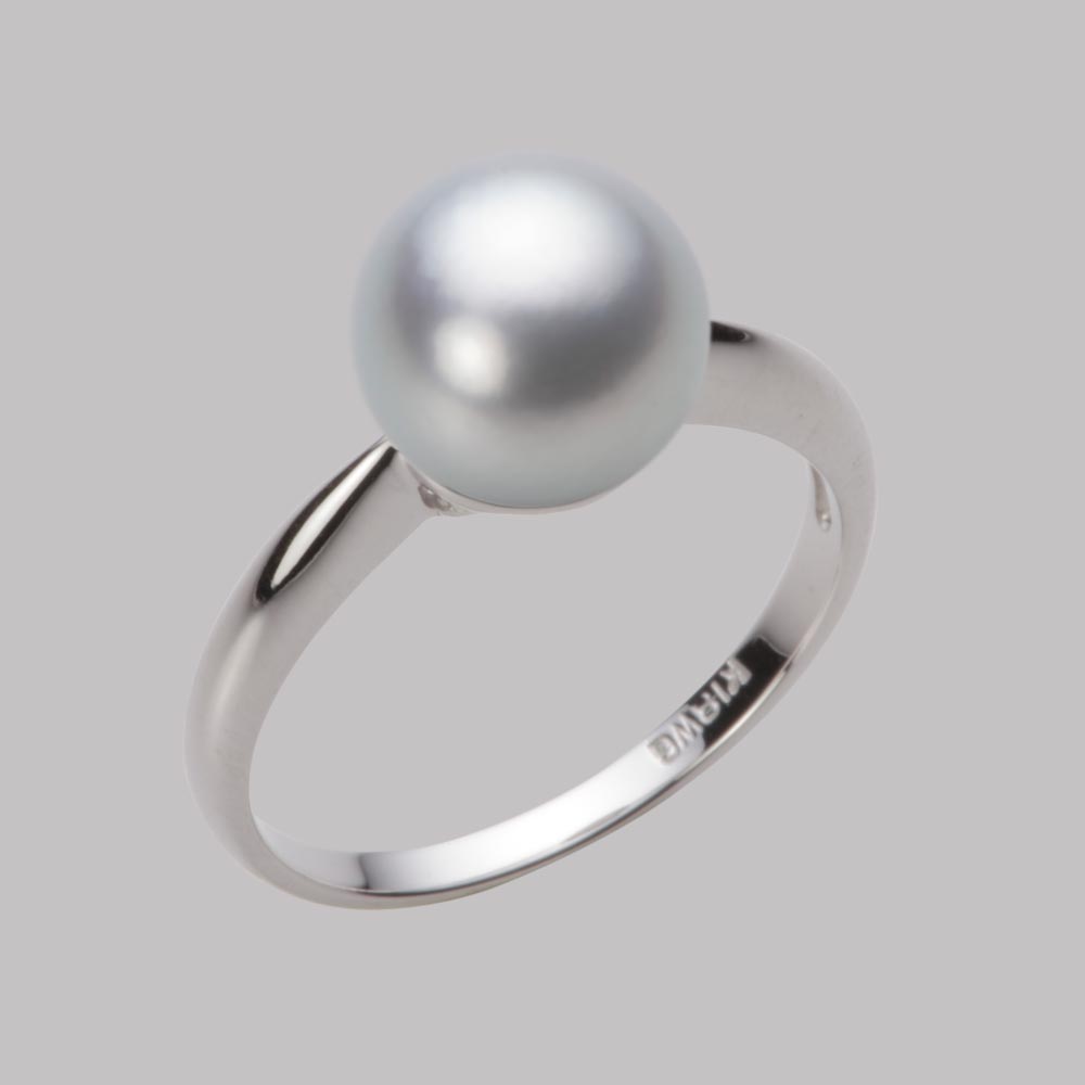 9.0mmアコヤ真珠リング（シルバーグレー）