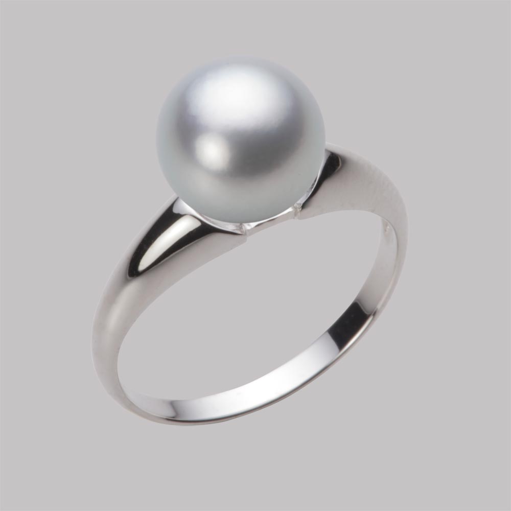 9.0mmアコヤ真珠リング（シルバーグレー）