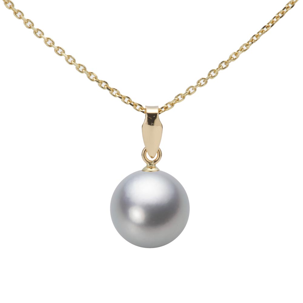 9.0mmアコヤ真珠ペンダント （シルバーグレー）