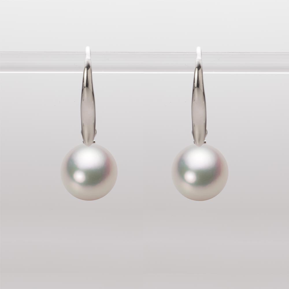 9.0mmアコヤ真珠ピアス（ホワイトピンク・マリン）