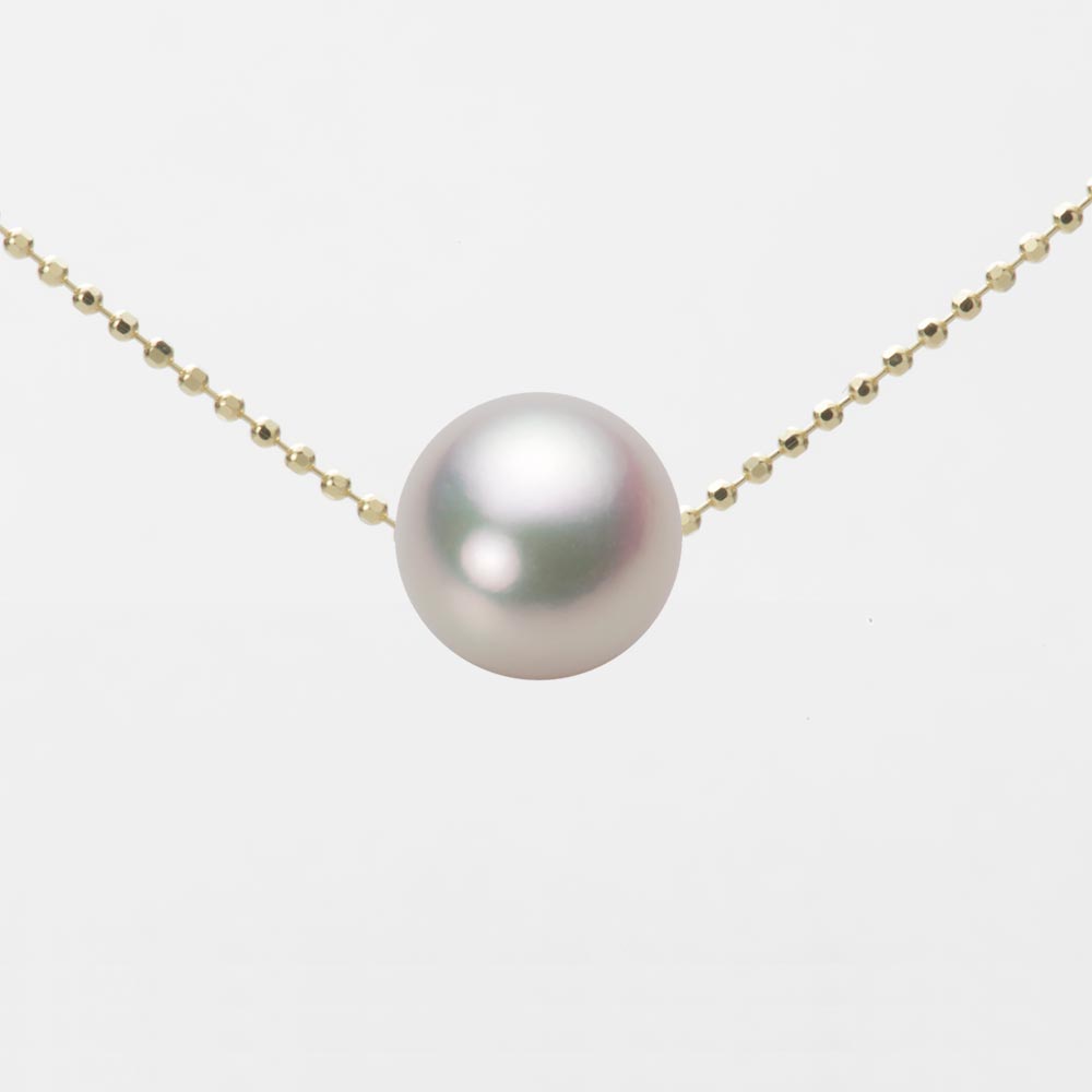 9.0mmアコヤ真珠ペンダント （ホワイトピンク・マリン）