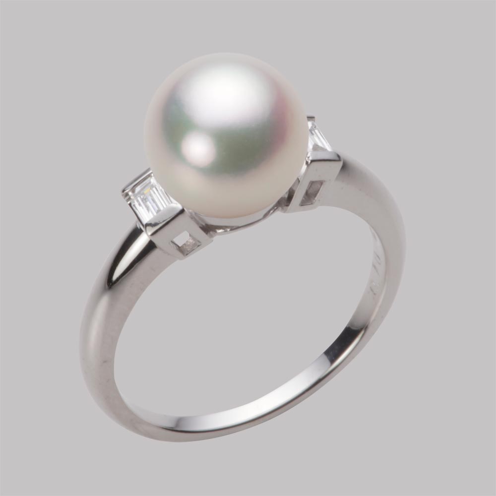 9.0mmアコヤ真珠リング（ホワイトピンク・マリン）