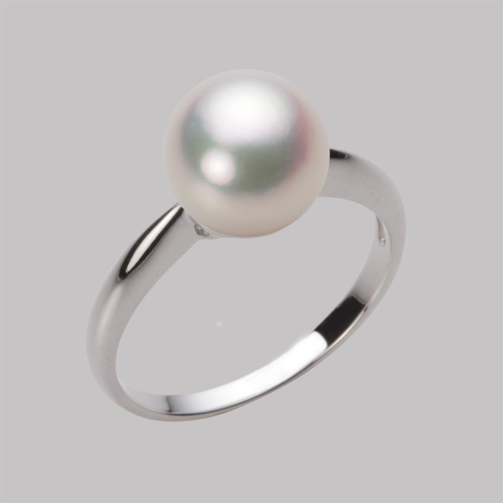 9.0mmアコヤ真珠リング（ホワイトピンク・マリン）