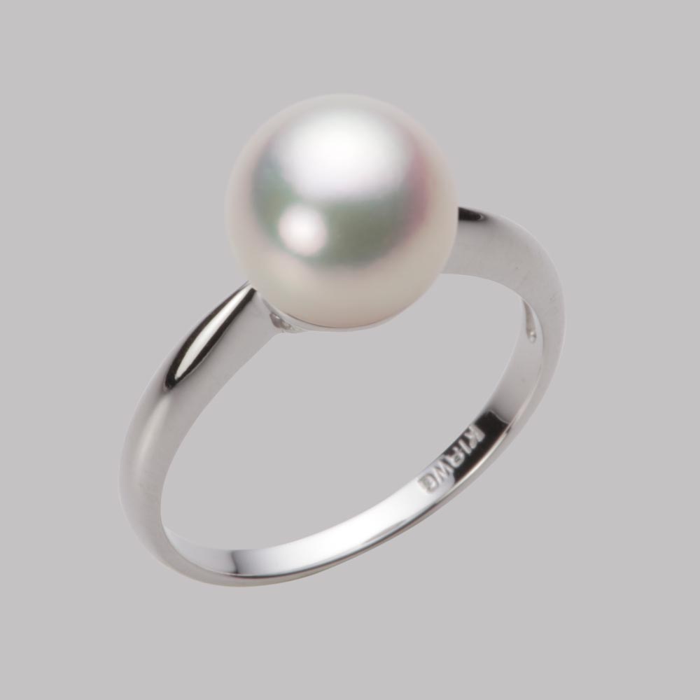 9.0mmアコヤ真珠リング（ホワイトピンク・マリン）