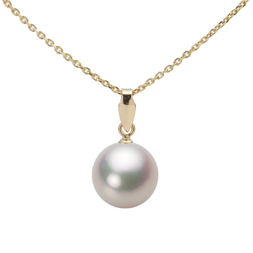 9.0mmアコヤ真珠ペンダント （ホワイトピンク・マリン）