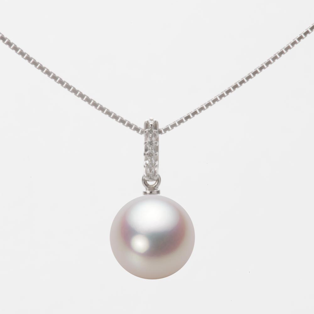 9.0mmアコヤ真珠ペンダント（ホワイトピンク・ロゼ）