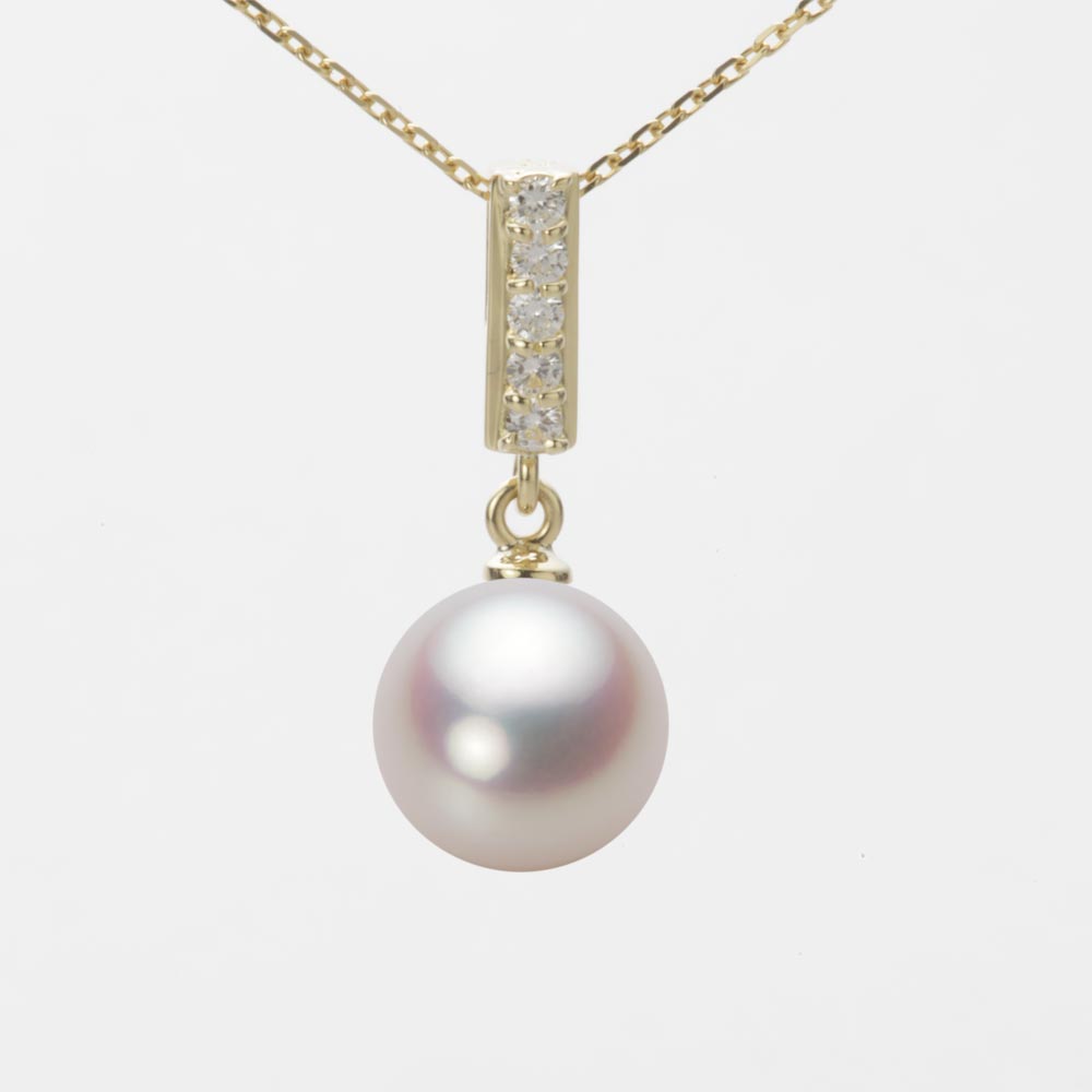 9.0mmアコヤ真珠ペンダント（ホワイトピンク・ロゼ）