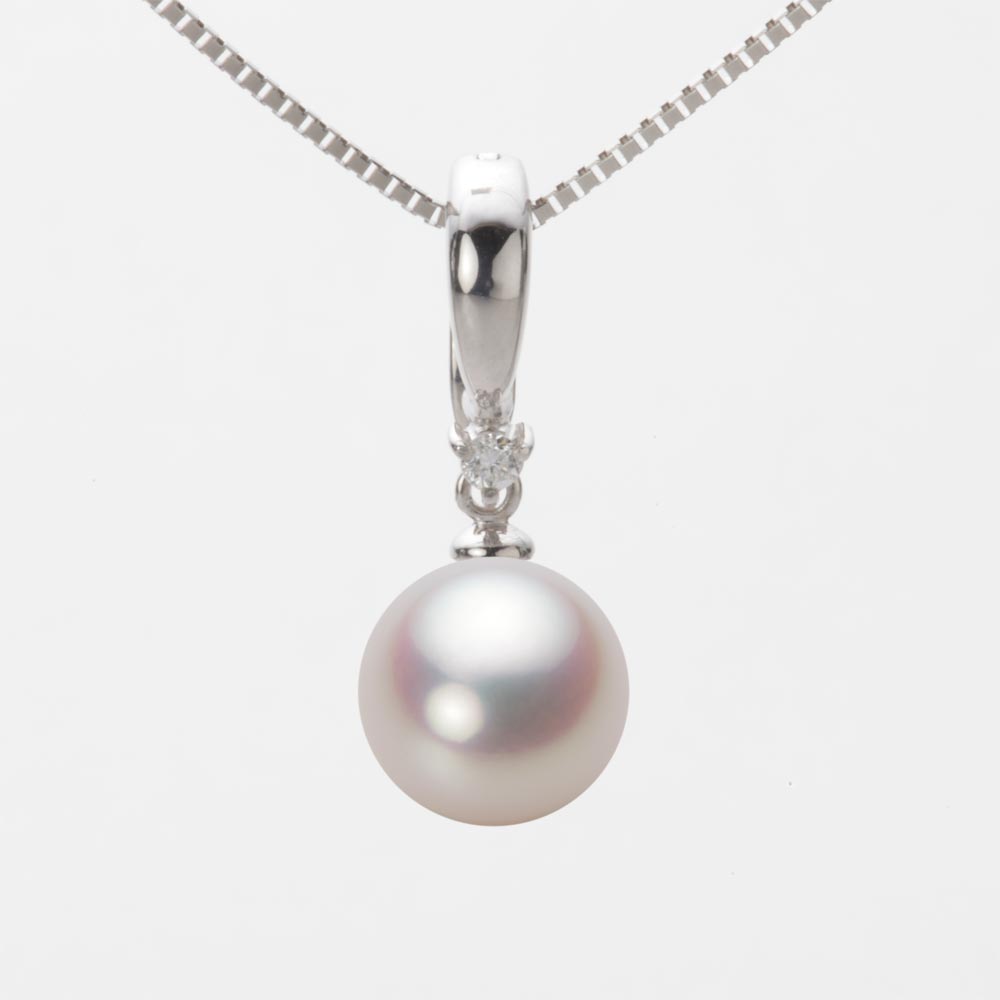 9.0mmアコヤ真珠ペンダント（ホワイトピンク・ロゼ）
