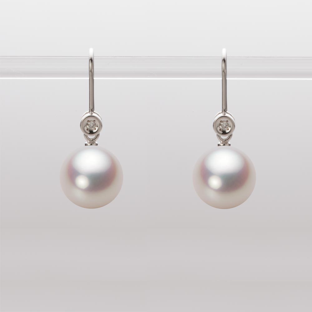 9.0mmアコヤ真珠ピアス（ホワイトピンク・ロゼ）