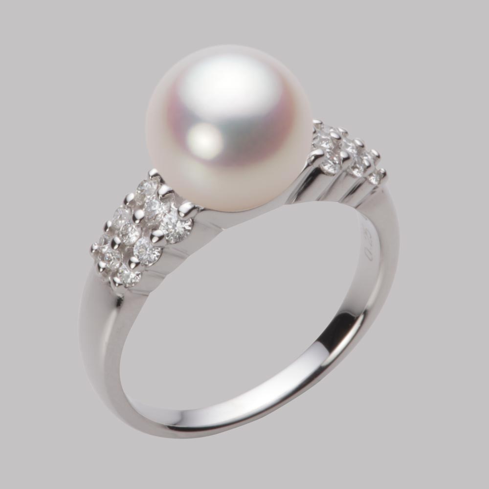 9.0mmアコヤ真珠リング（ホワイトピンク・ロゼ）