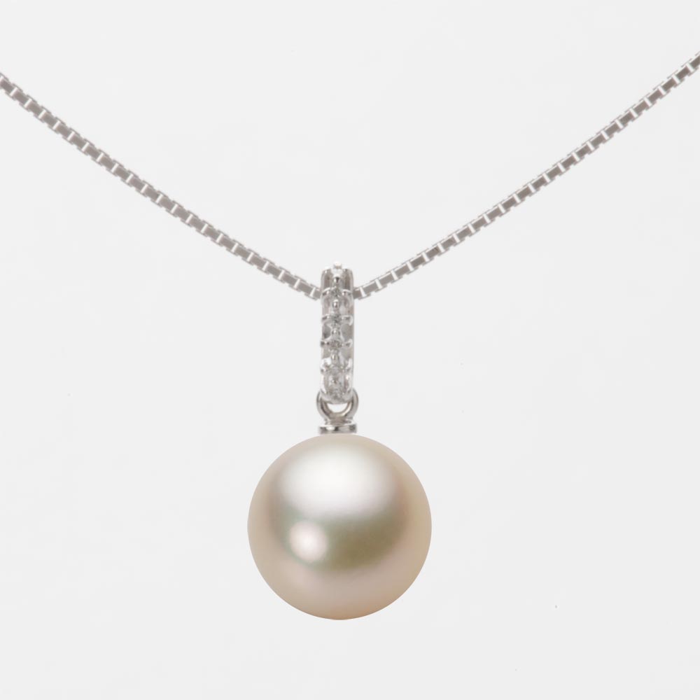 9.0mmアコヤ真珠ペンダント（シャンパンゴールド）