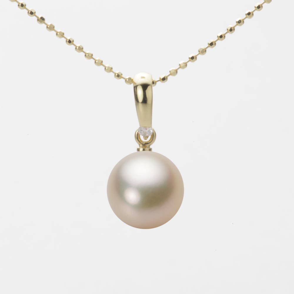 9.0mmアコヤ真珠ペンダント（シャンパンゴールド）