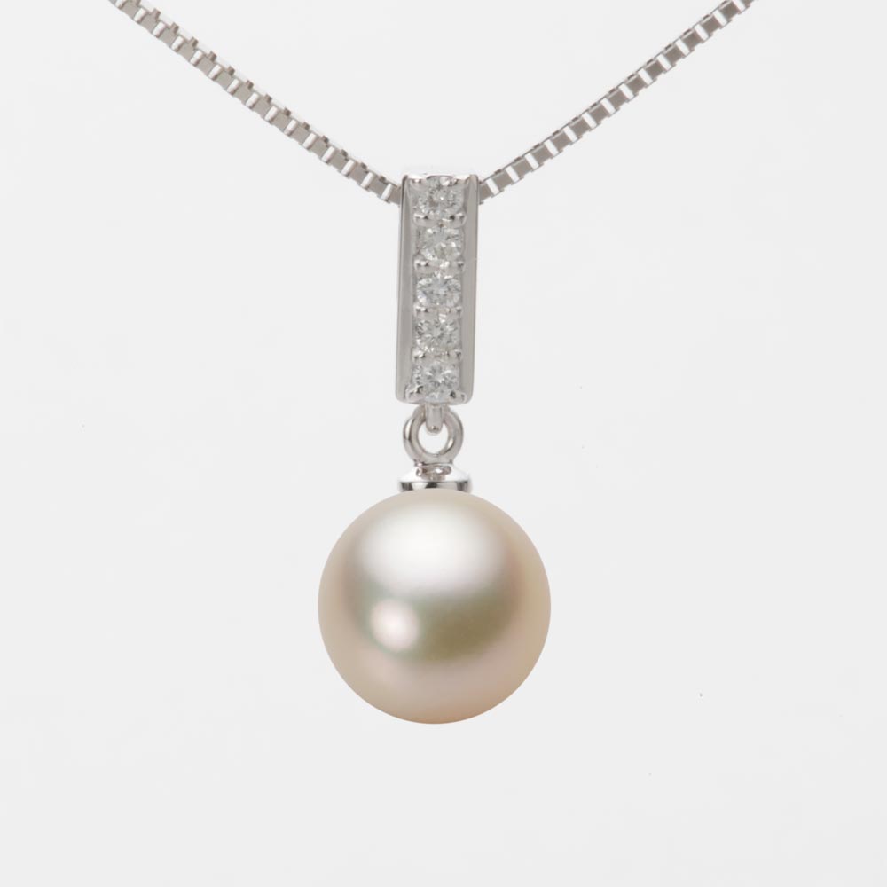 9.0mmアコヤ真珠ペンダント（シャンパンゴールド）